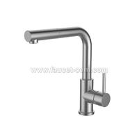 Stainless pull-down kitchen faucet