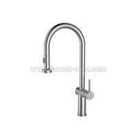Single handle pull-down kitchen faucet