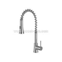Stainless steel spring kitchen faucet