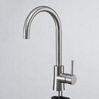 Single lever stainless steel kitchen faucets